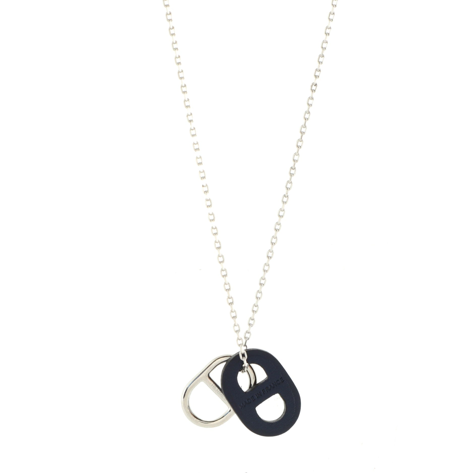 O'Maillon Pendent Necklace Metal and Leather