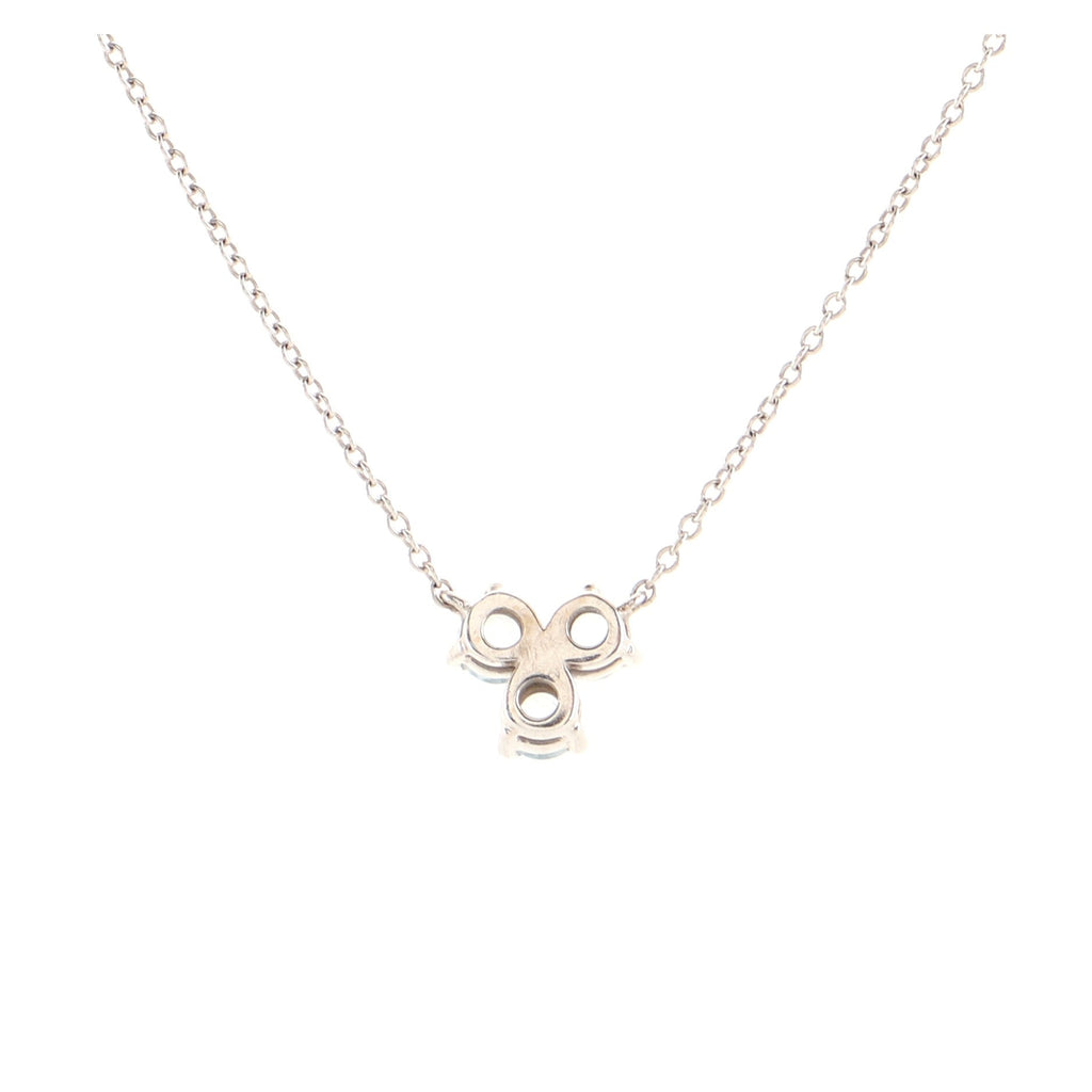 Aria Pendant Necklace 18K White Gold with Aquamarine