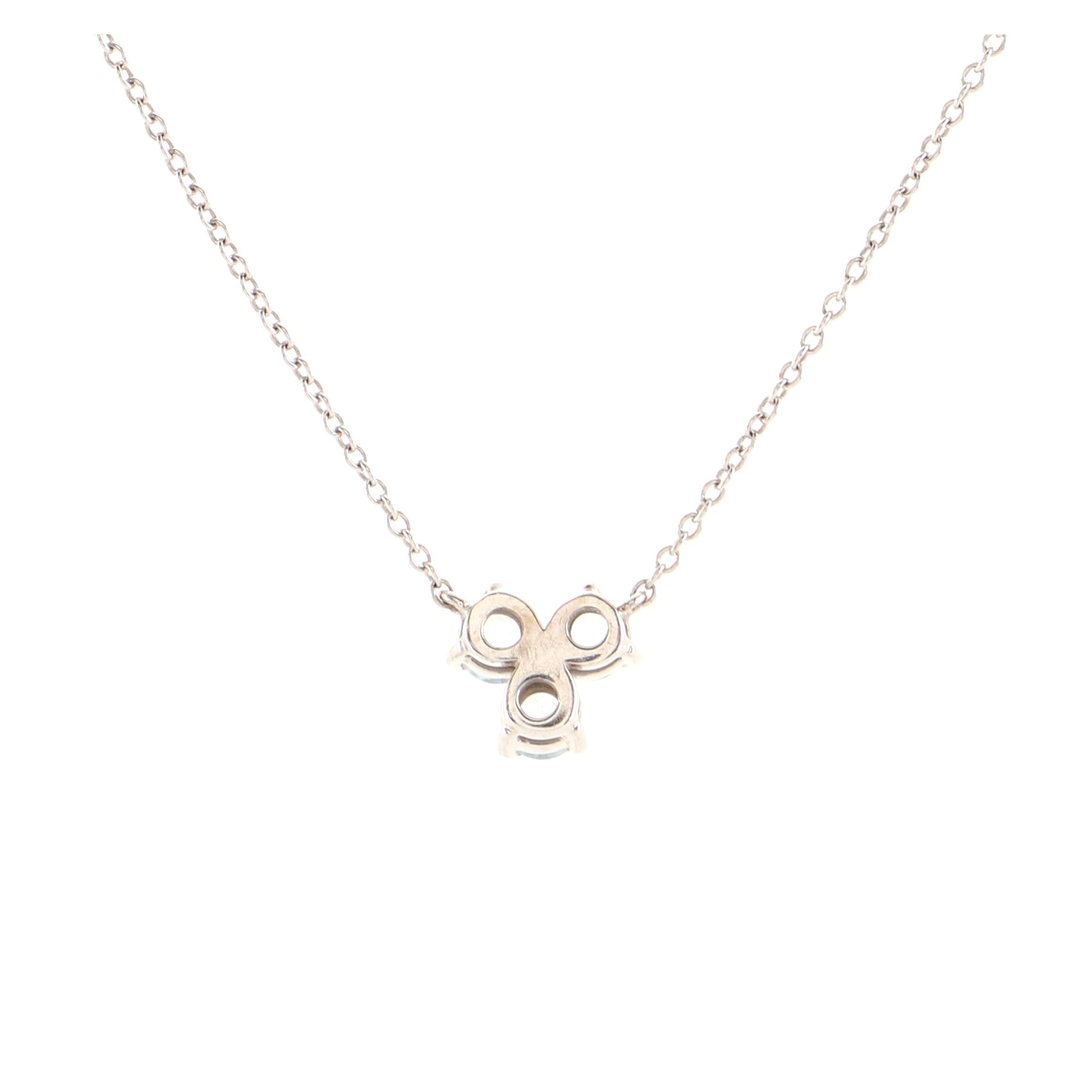 Aria Pendant Necklace 18K White Gold with Aquamarine