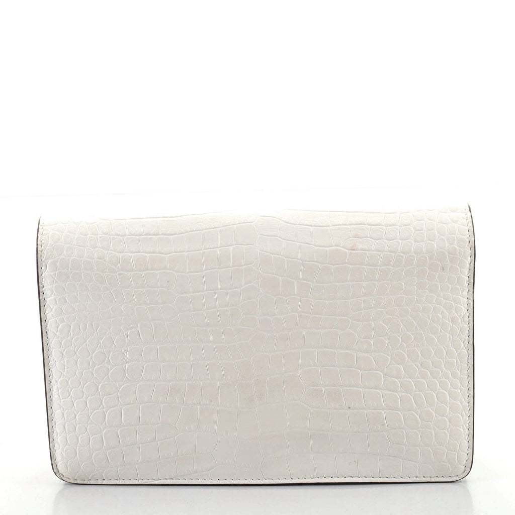 Palace Chain Clutch Crocodile Embossed Leather Mini