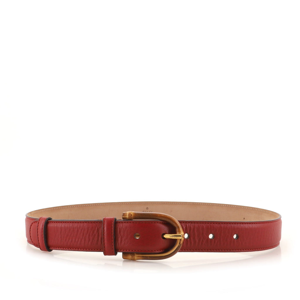 Bamboo Buckle Belt Leather Medium 75