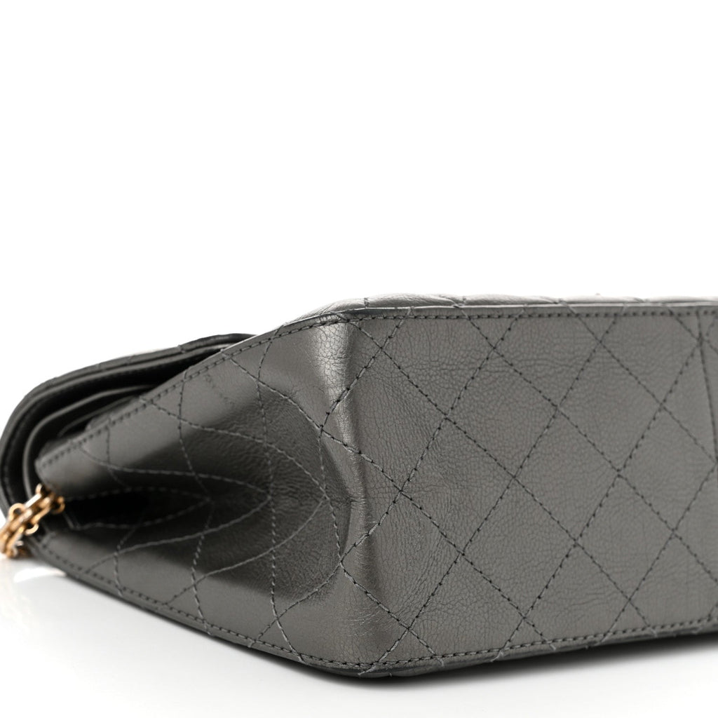 Metallic Calfskin Quilted 2.55 Reissue 226 Flap Charcoal