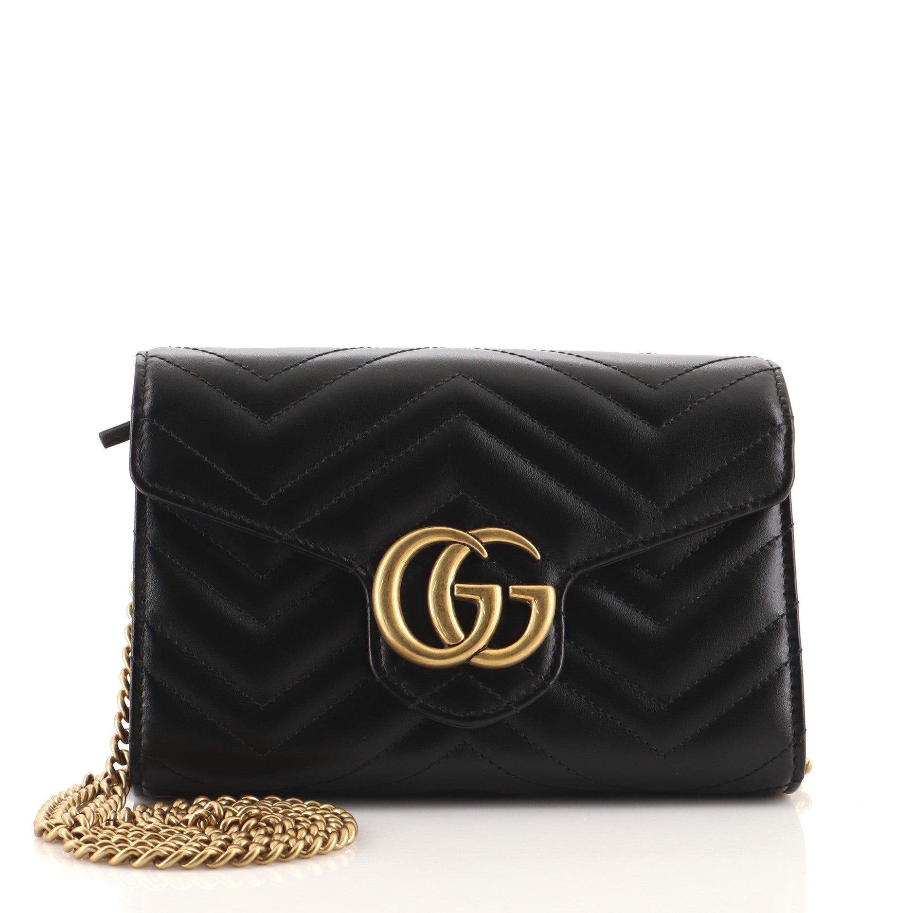 GG Marmont Chain Wallet Matelasse Leather Mini