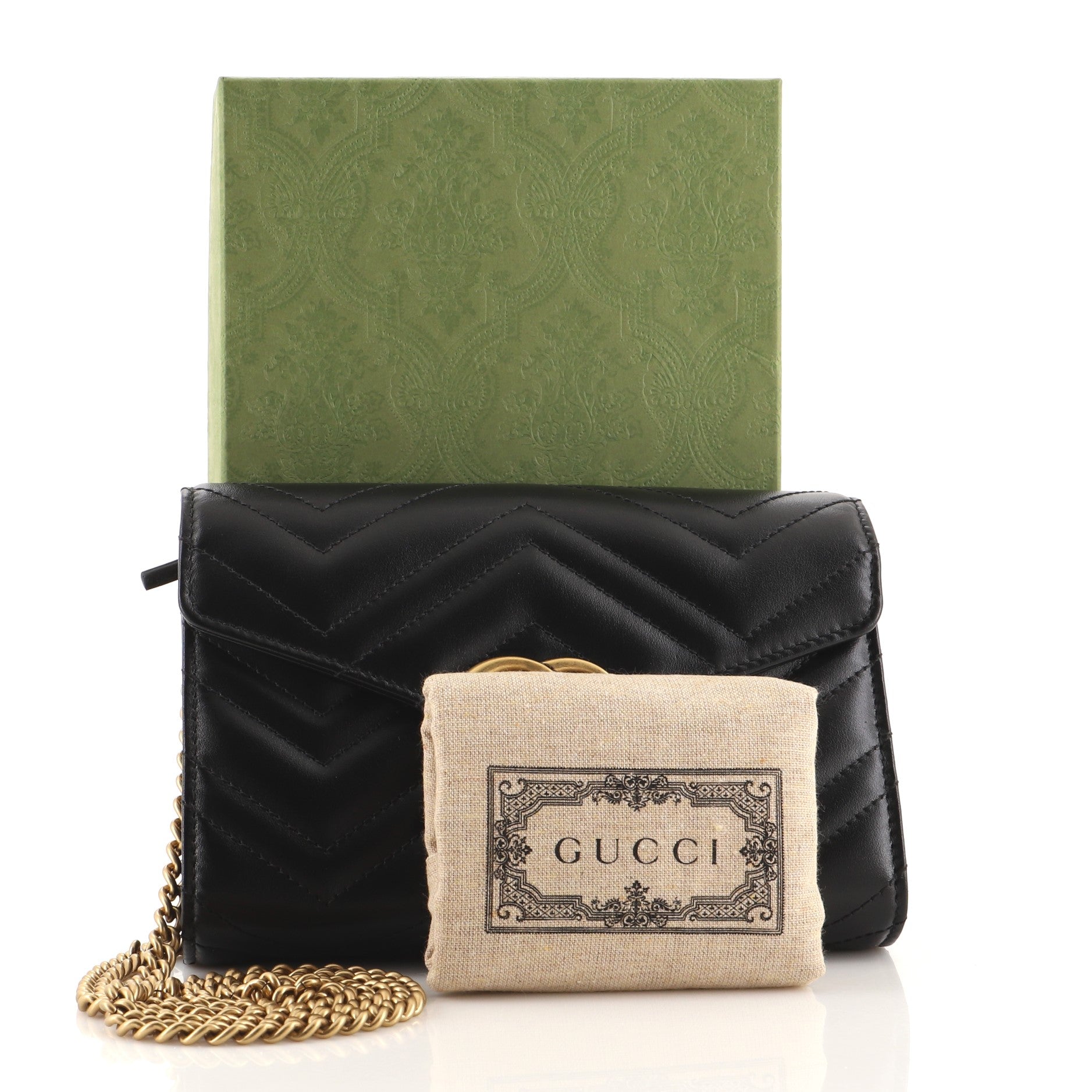 GG Marmont Chain Wallet Matelasse Leather Mini