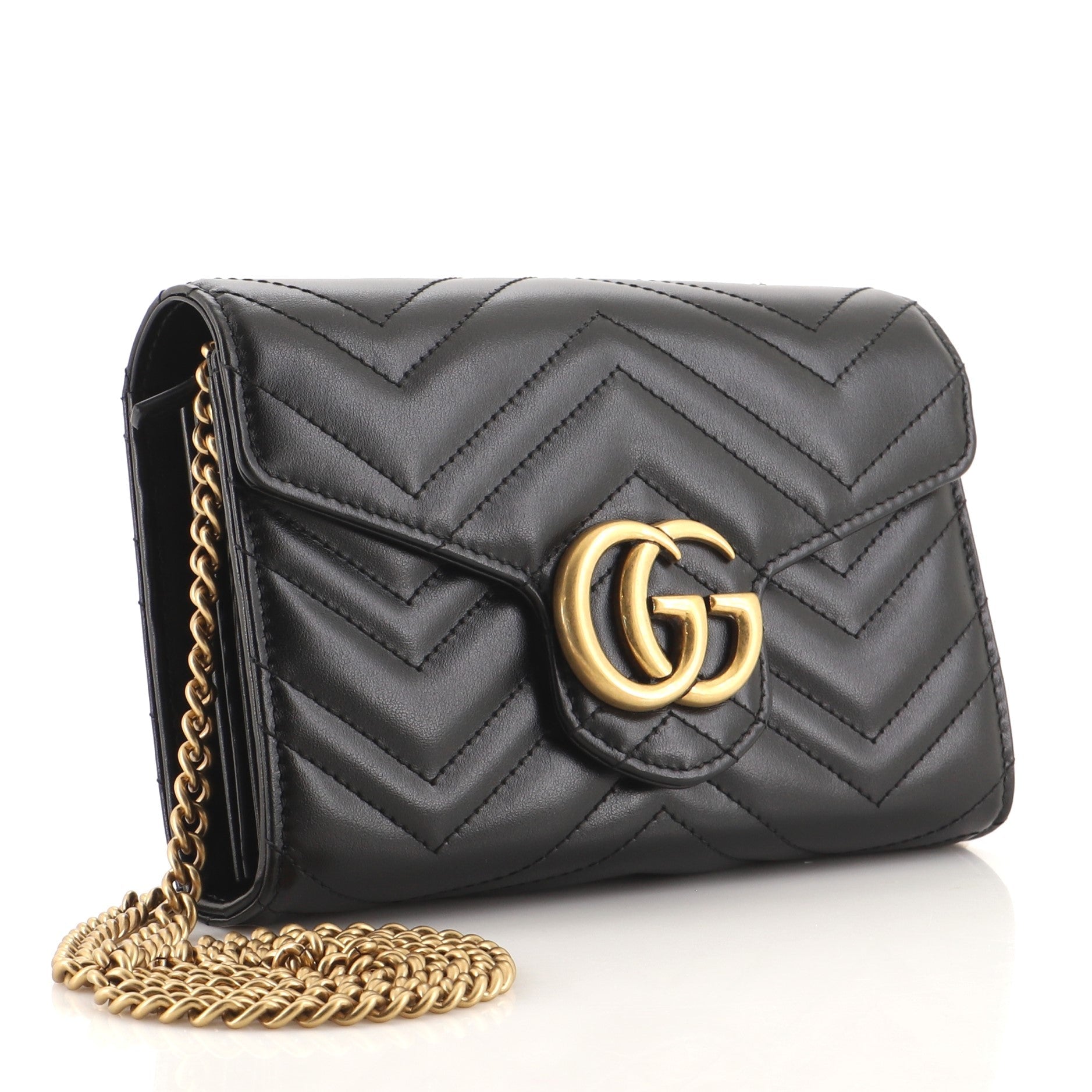 GG Marmont Chain Wallet Matelasse Leather Mini