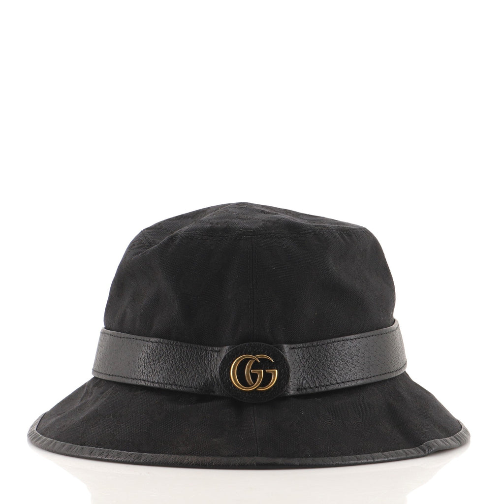 GG Logo Bucket Hat GG Canvas with Leather XXL