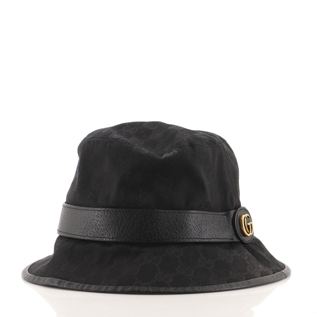 GG Logo Bucket Hat GG Canvas with Leather XXL
