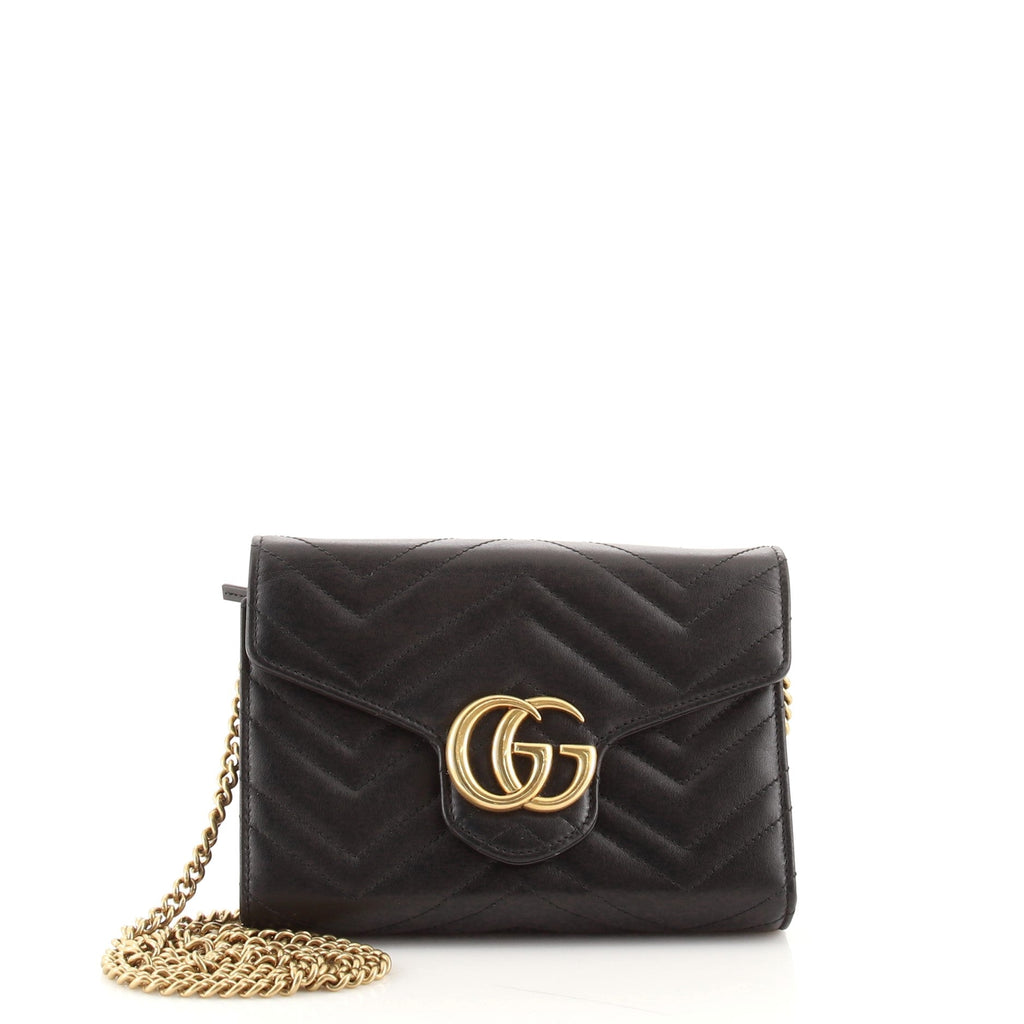 GG Marmont Chain Wallet Matelasse Leather Mini