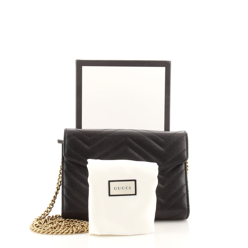 GG Marmont Chain Wallet Matelasse Leather Mini