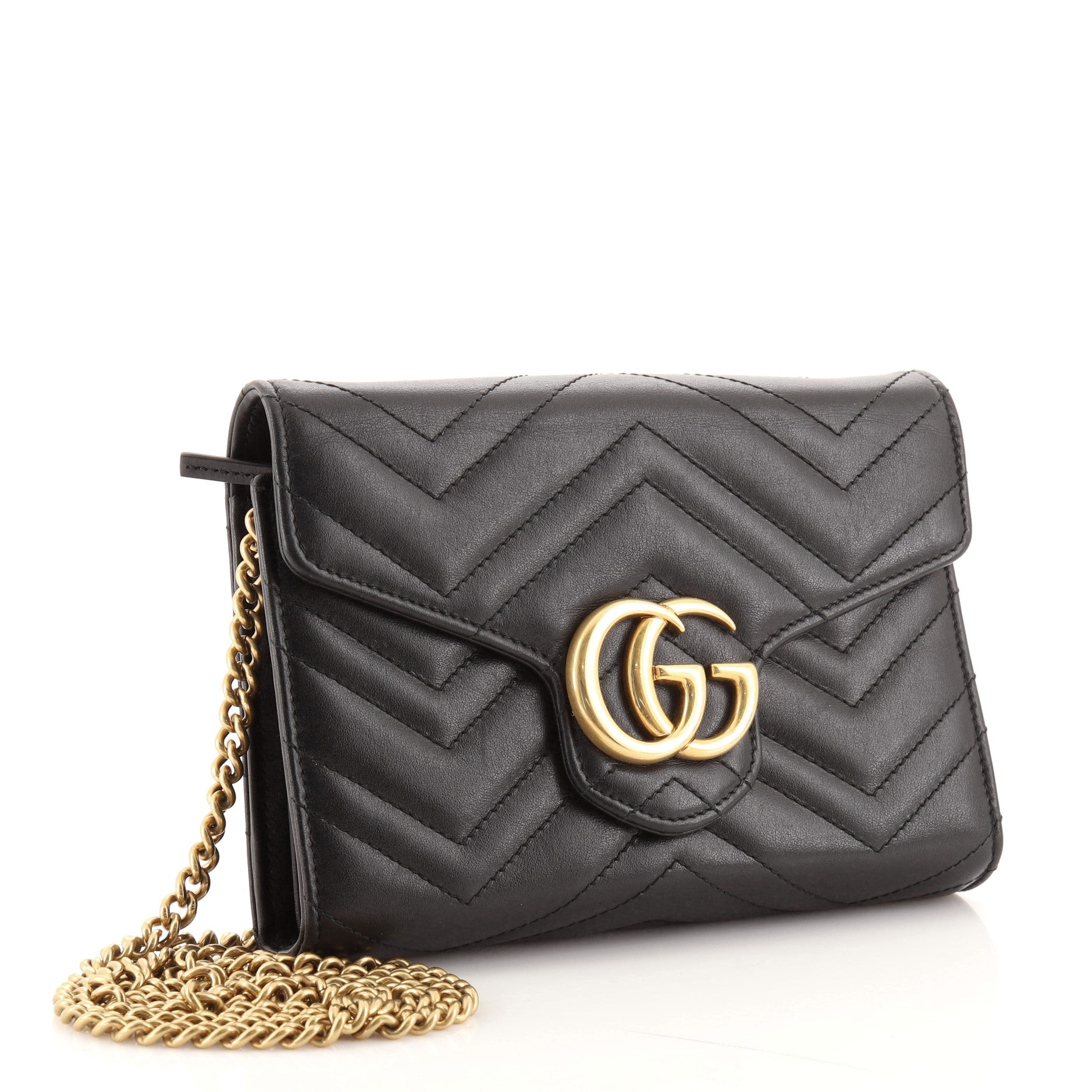 GG Marmont Chain Wallet Matelasse Leather Mini