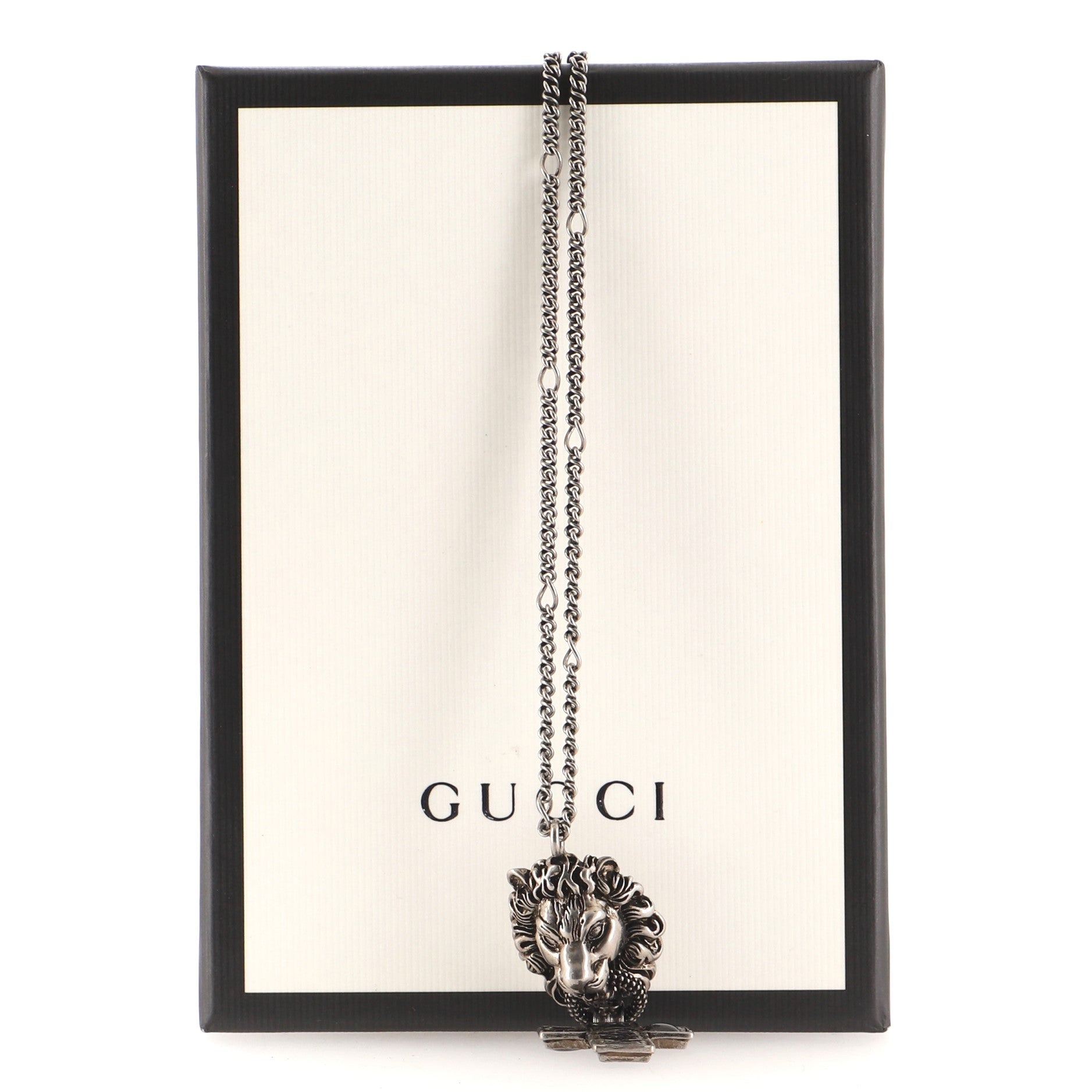 Lion Cross Pendant Necklace Metal with Enamel