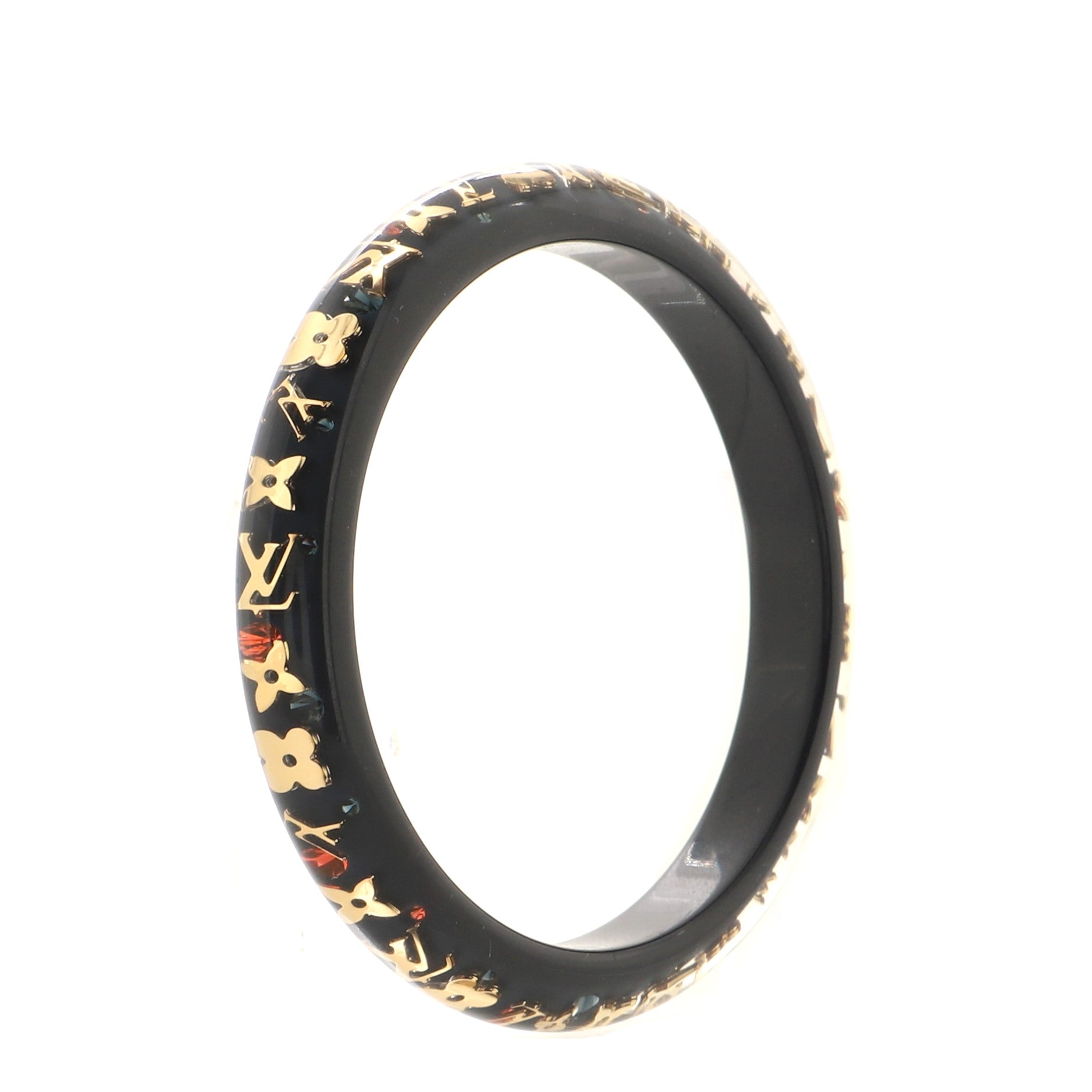 Inclusion Bangle Bracelet Resin with Crystals PM