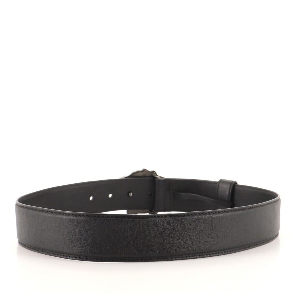 Medusa Buckle Belt Leather Wide 75