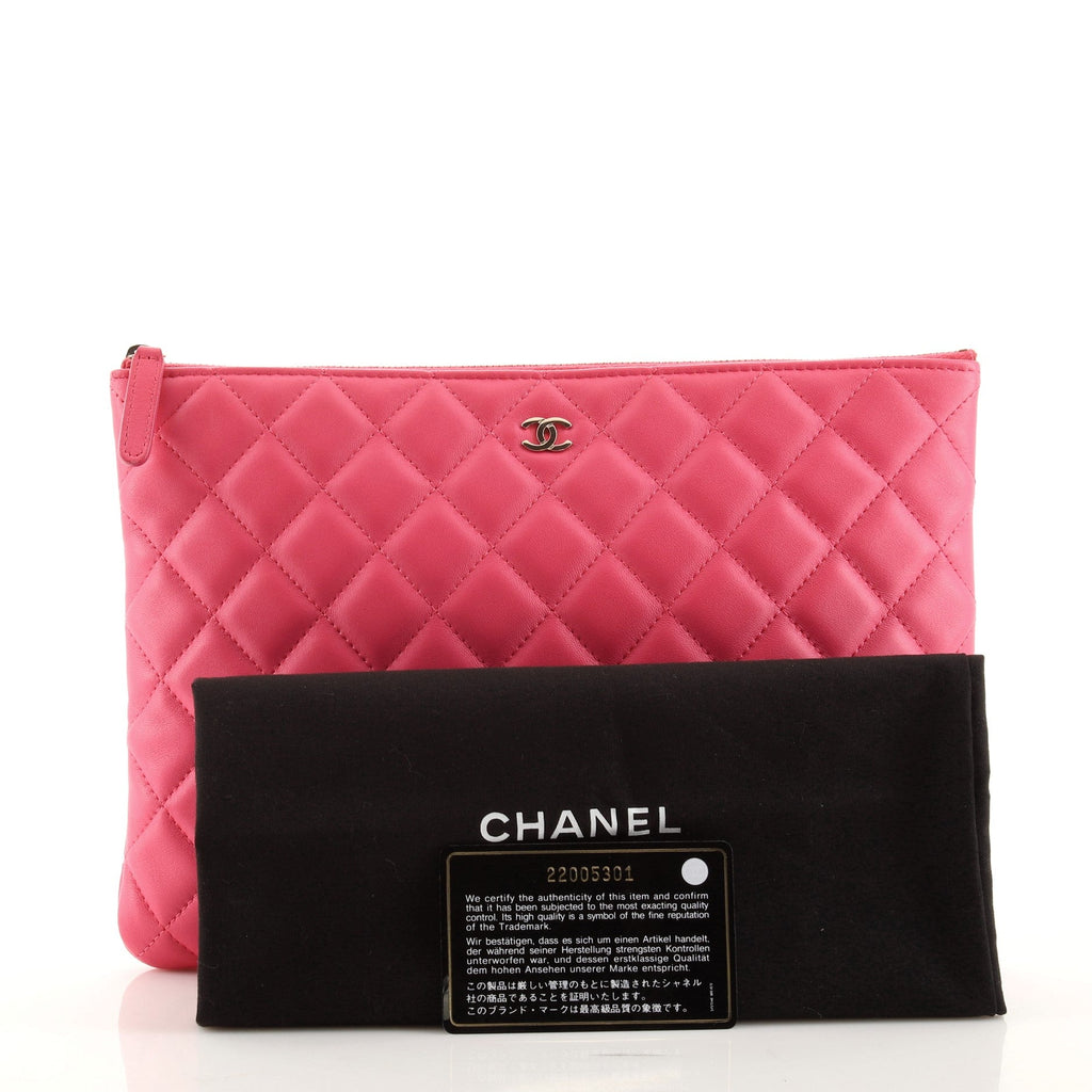 O Case Clutch Quilted Lambskin Medium
