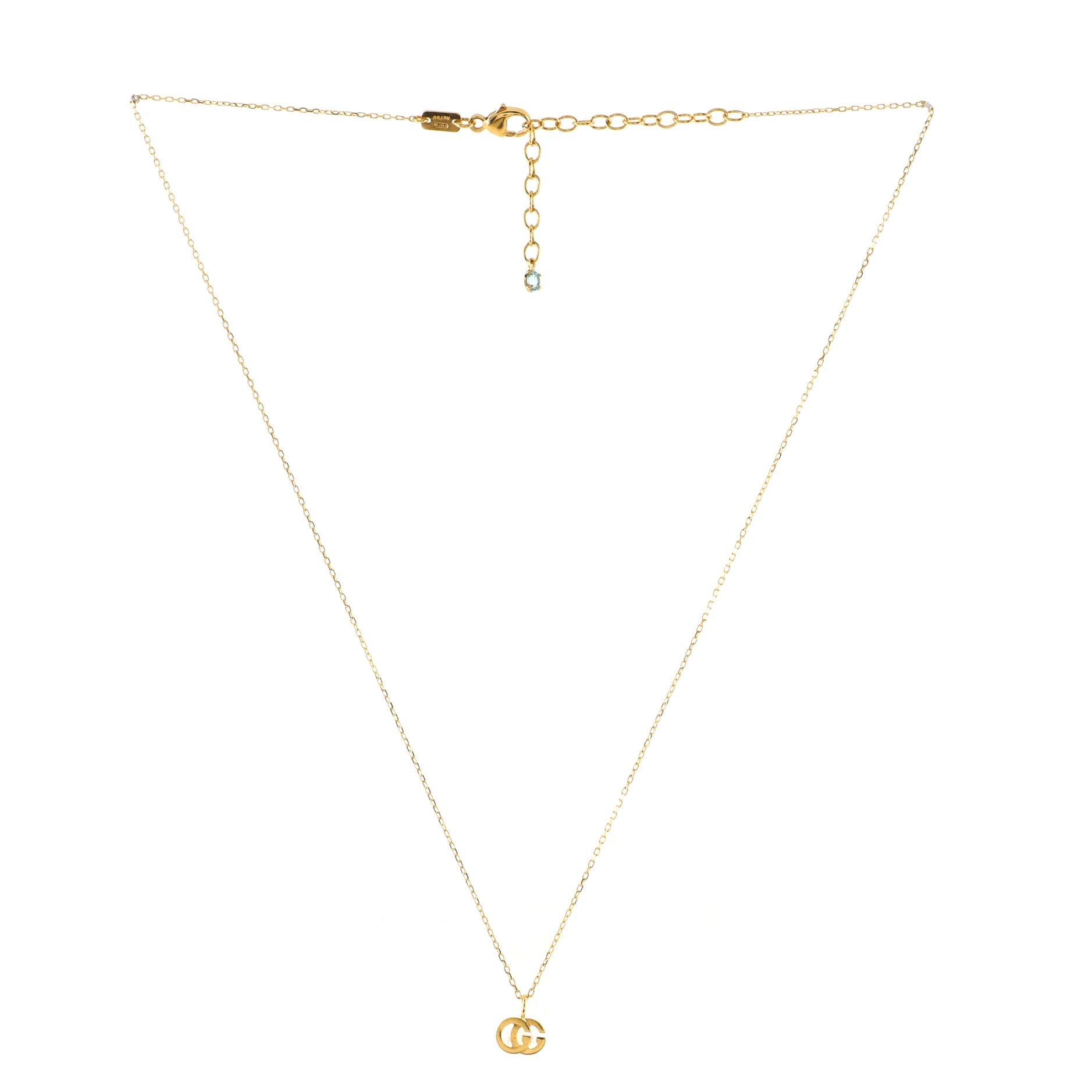 GG Running Necklace 18K Yellow Gold with Blue Topaz