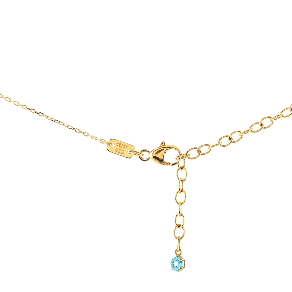 GG Running Necklace 18K Yellow Gold with Blue Topaz