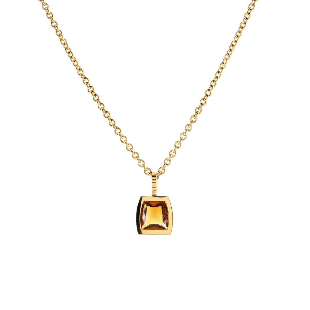 La Dona Pendant Necklace 18K Yellow Gold with Citrine