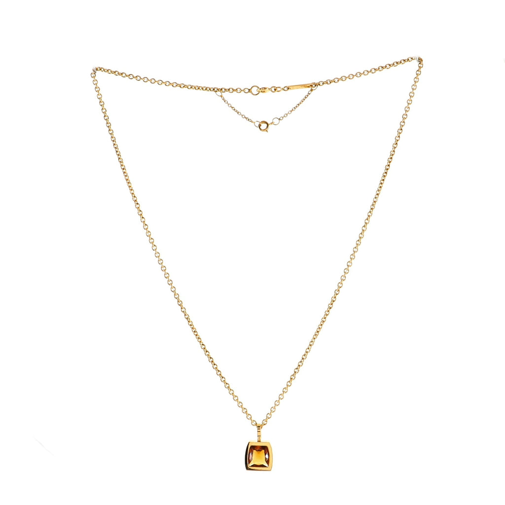 La Dona Pendant Necklace 18K Yellow Gold with Citrine
