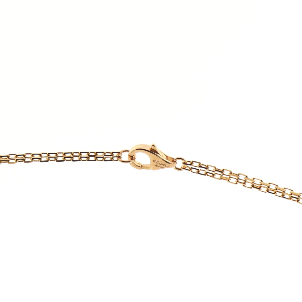 2 Diamonds Love Pendant Necklace 18K Rose Gold and Diamonds
