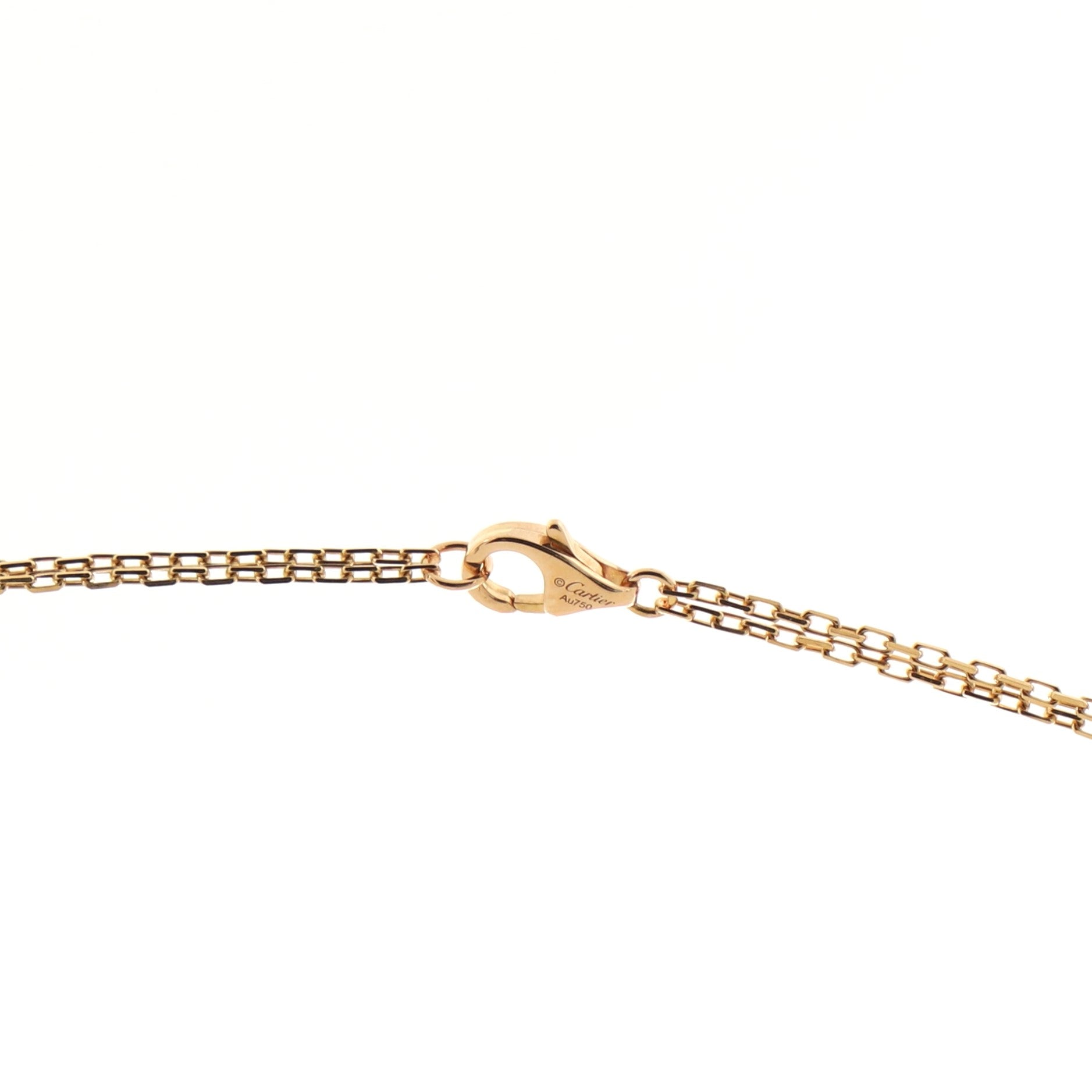 2 Diamonds Love Pendant Necklace 18K Rose Gold and Diamonds