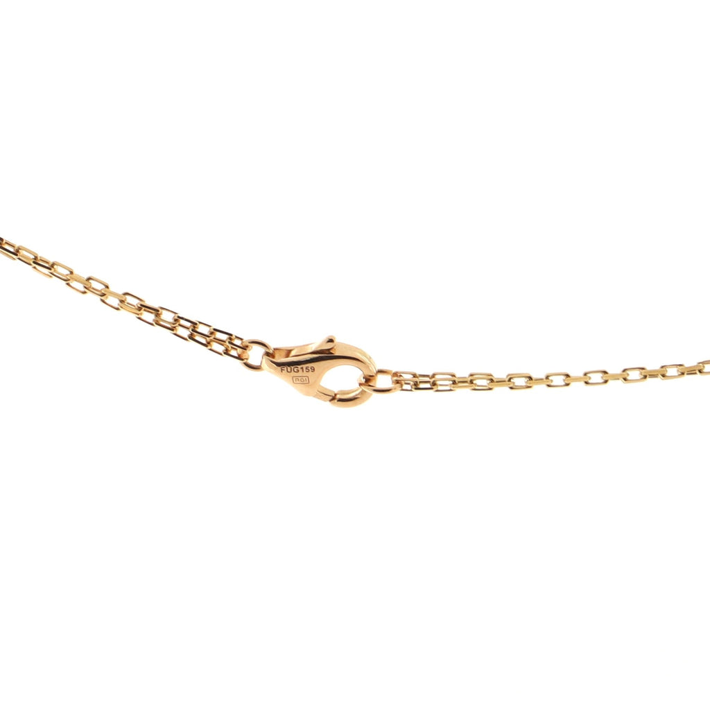 2 Diamonds Love Pendant Necklace 18K Rose Gold and Diamonds