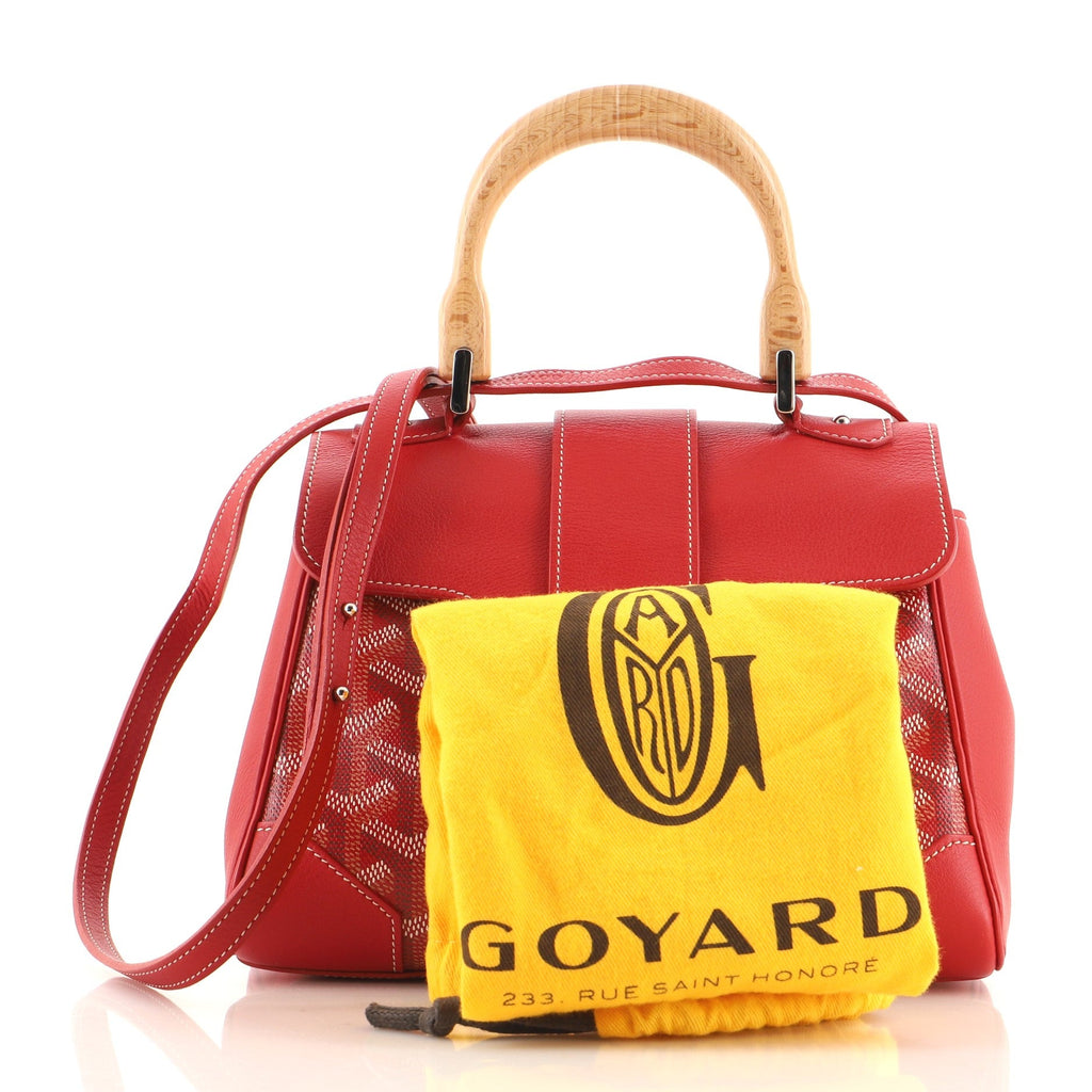 Saigon Top Handle Bag Coated Canvas with Leather Mini