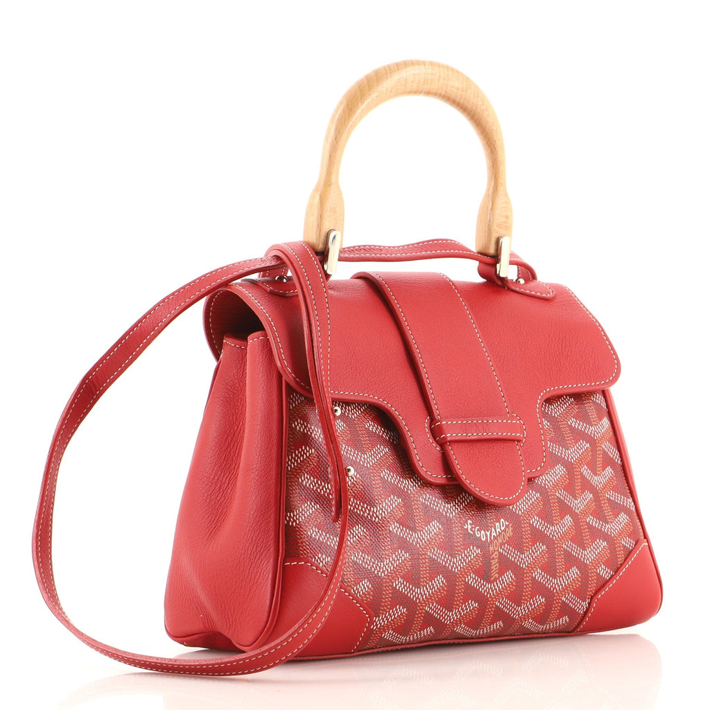 Saigon Top Handle Bag Coated Canvas with Leather Mini