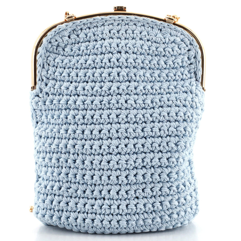 Baguette Phone Bag Woven Crochet Mini