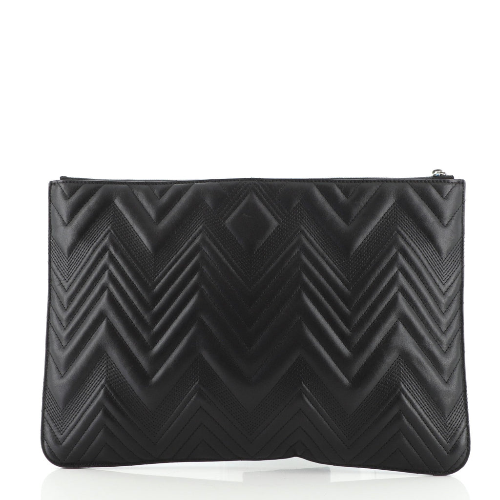 O Case Clutch Chevron Calfskin Large