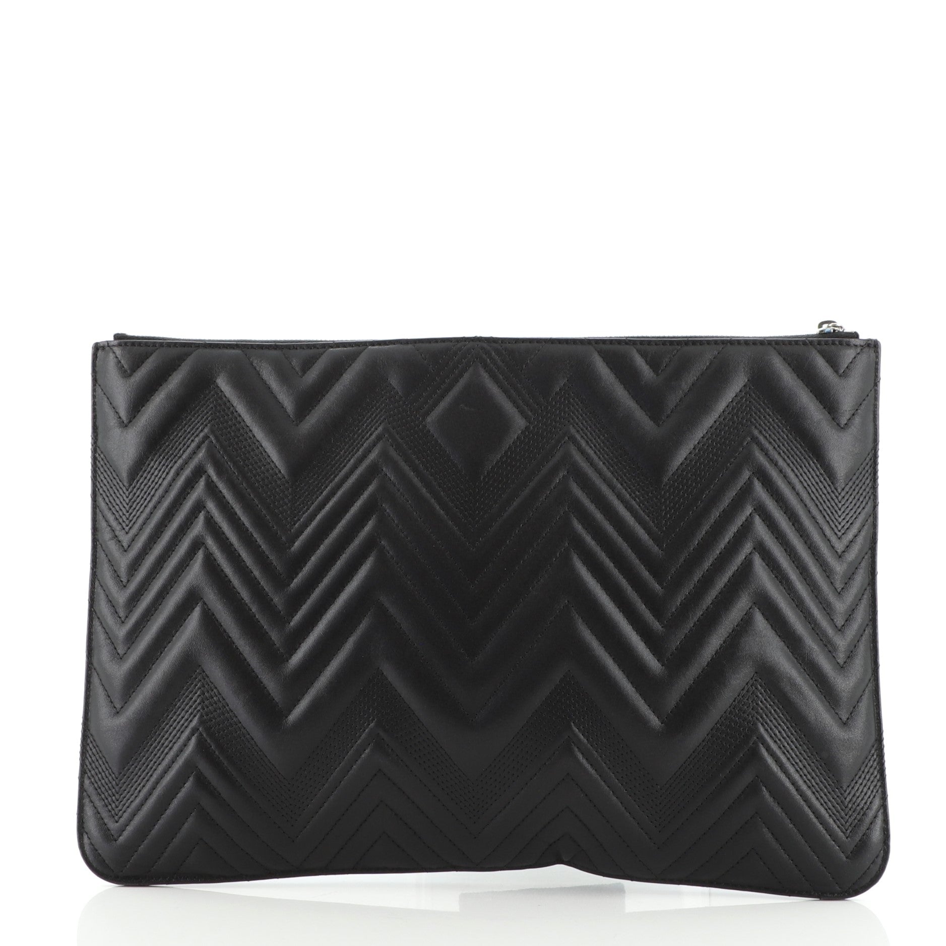 O Case Clutch Chevron Calfskin Large