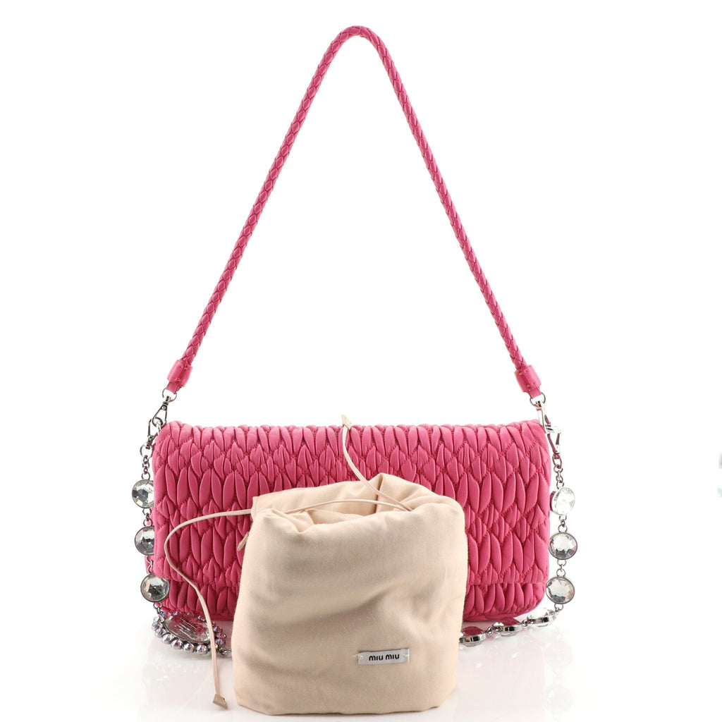 Crystal Clutch Matelasse Leather Medium