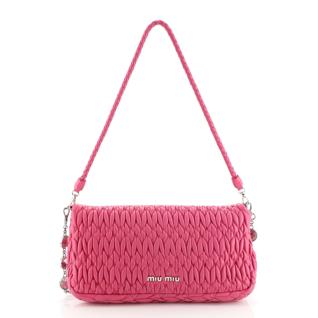 Crystal Clutch Matelasse Leather Medium