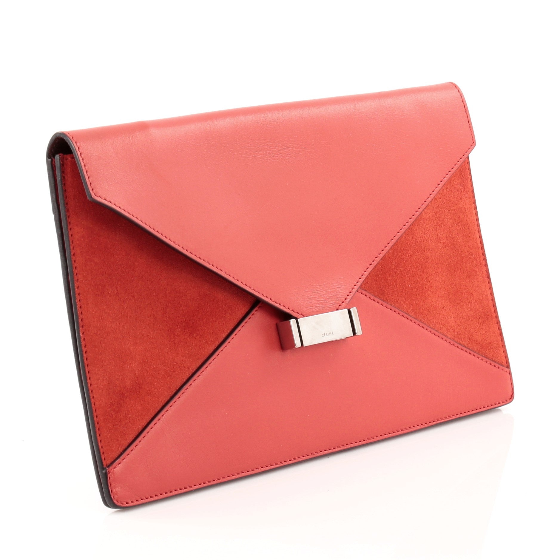 Diamond Clutch Leather and Suede Medium