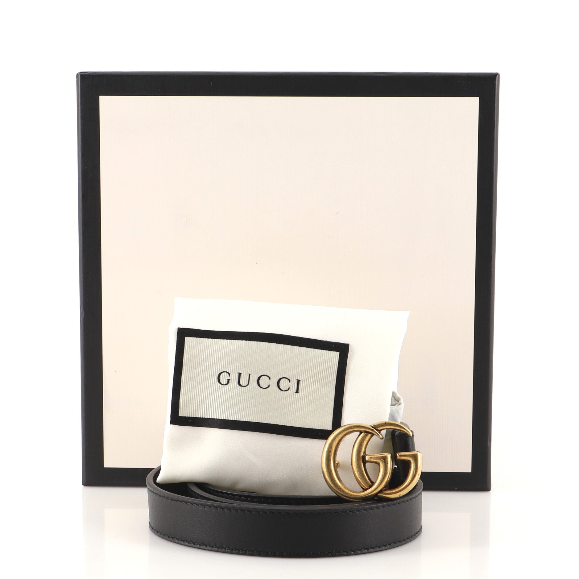 GG Marmont Belt Leather Thin 75