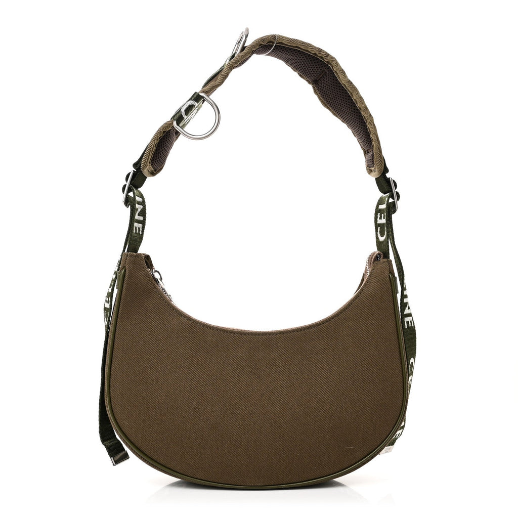 Cotton Gabardine Medium Ava Trekking Shoulder Bag Khaki