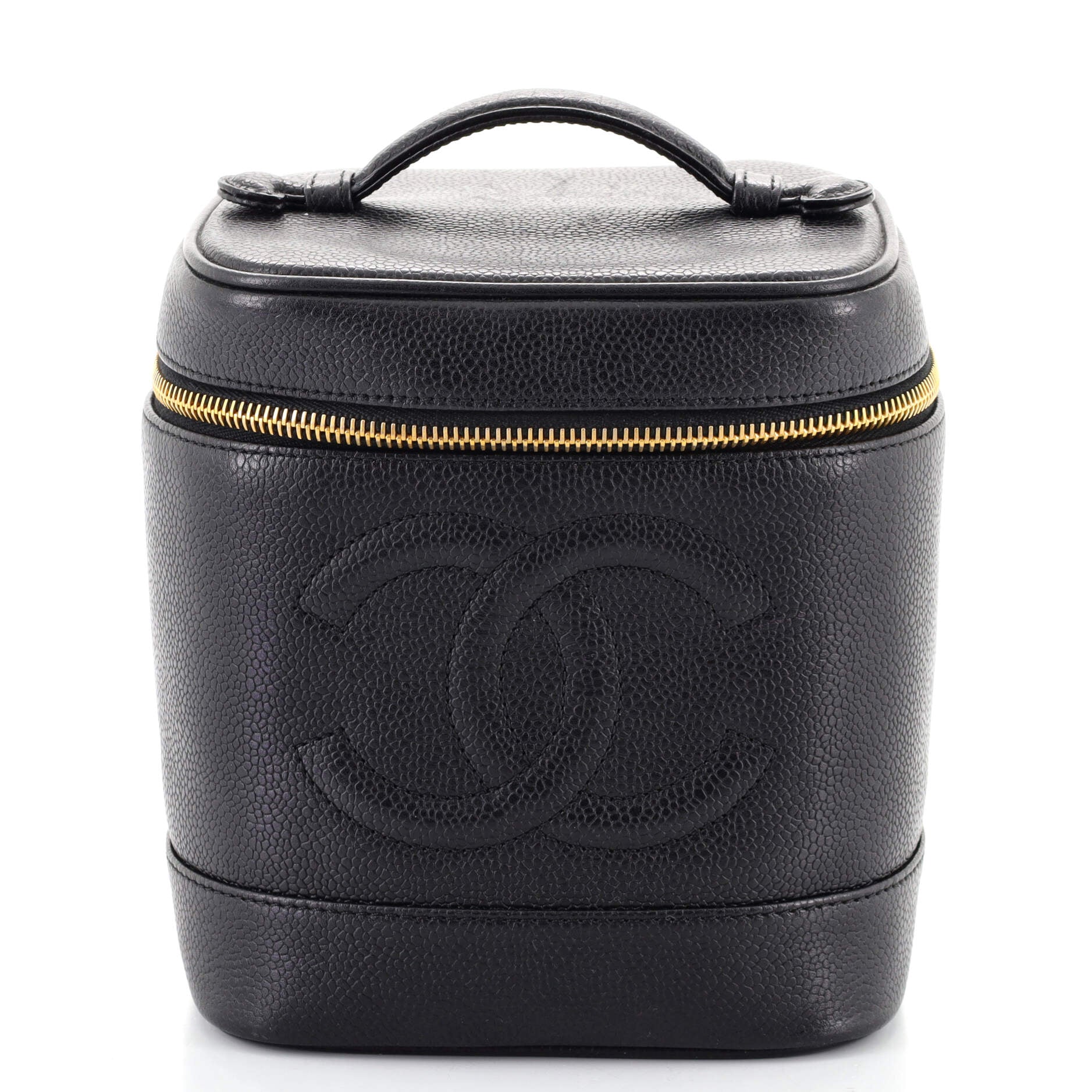 Vintage Timeless Cosmetic Case Caviar Tall