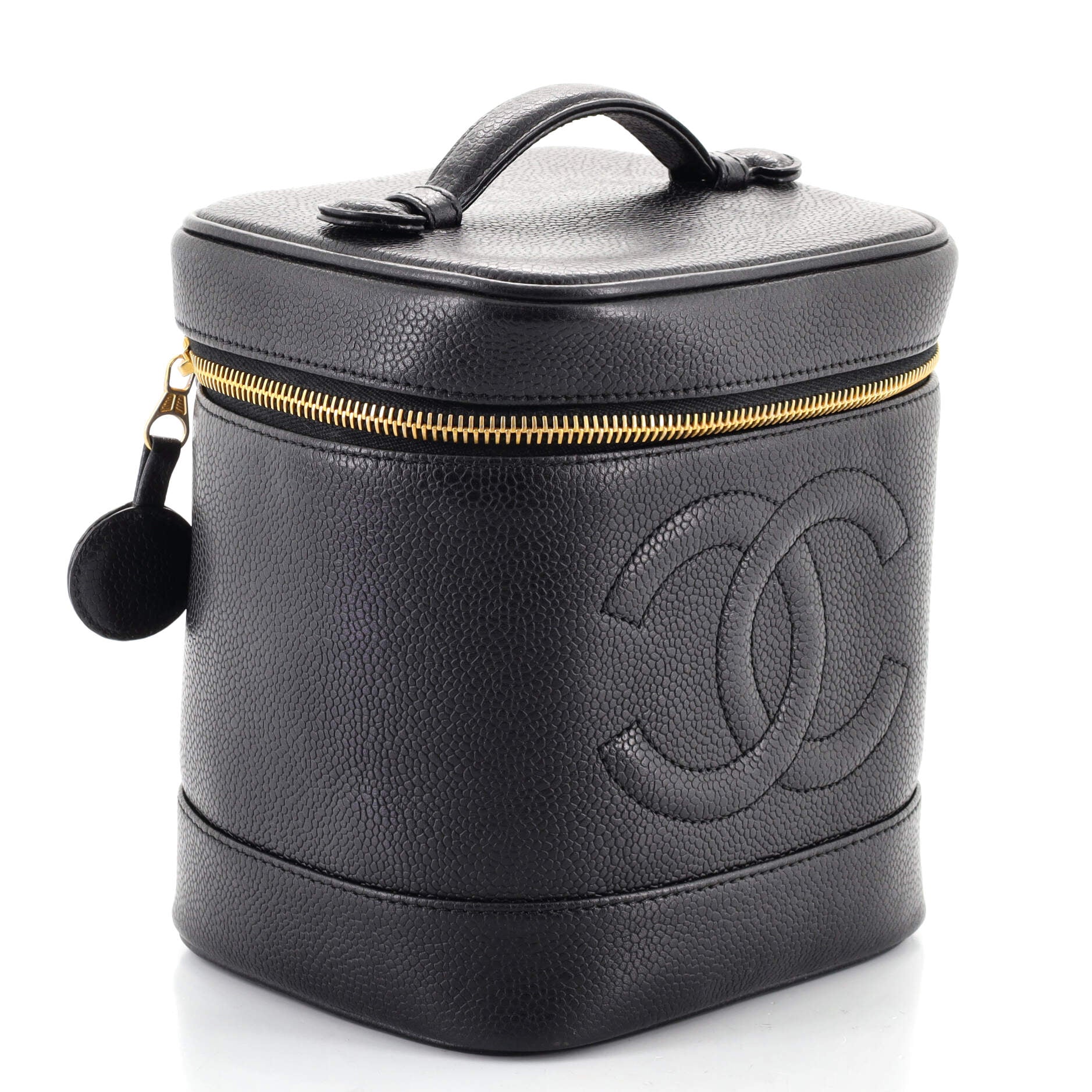 Vintage Timeless Cosmetic Case Caviar Tall