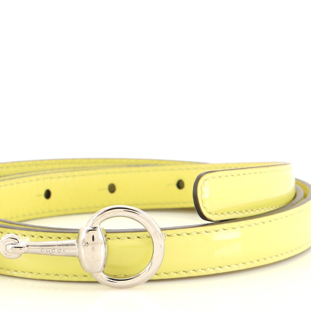 Horsebit Skinny Belt Leather Thin 90
