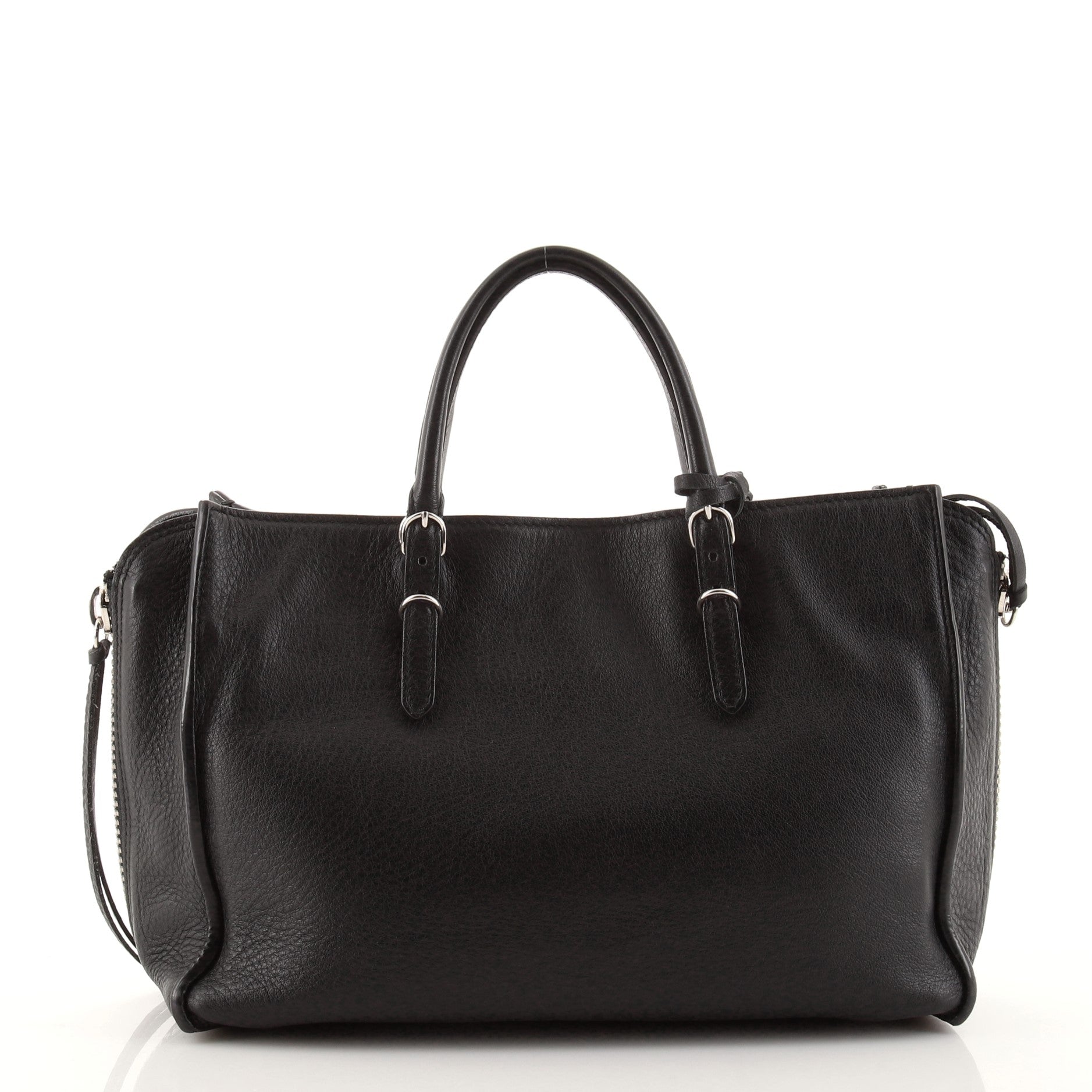 Papier A4 Zip Around Classic Studs Bag Leather Mini