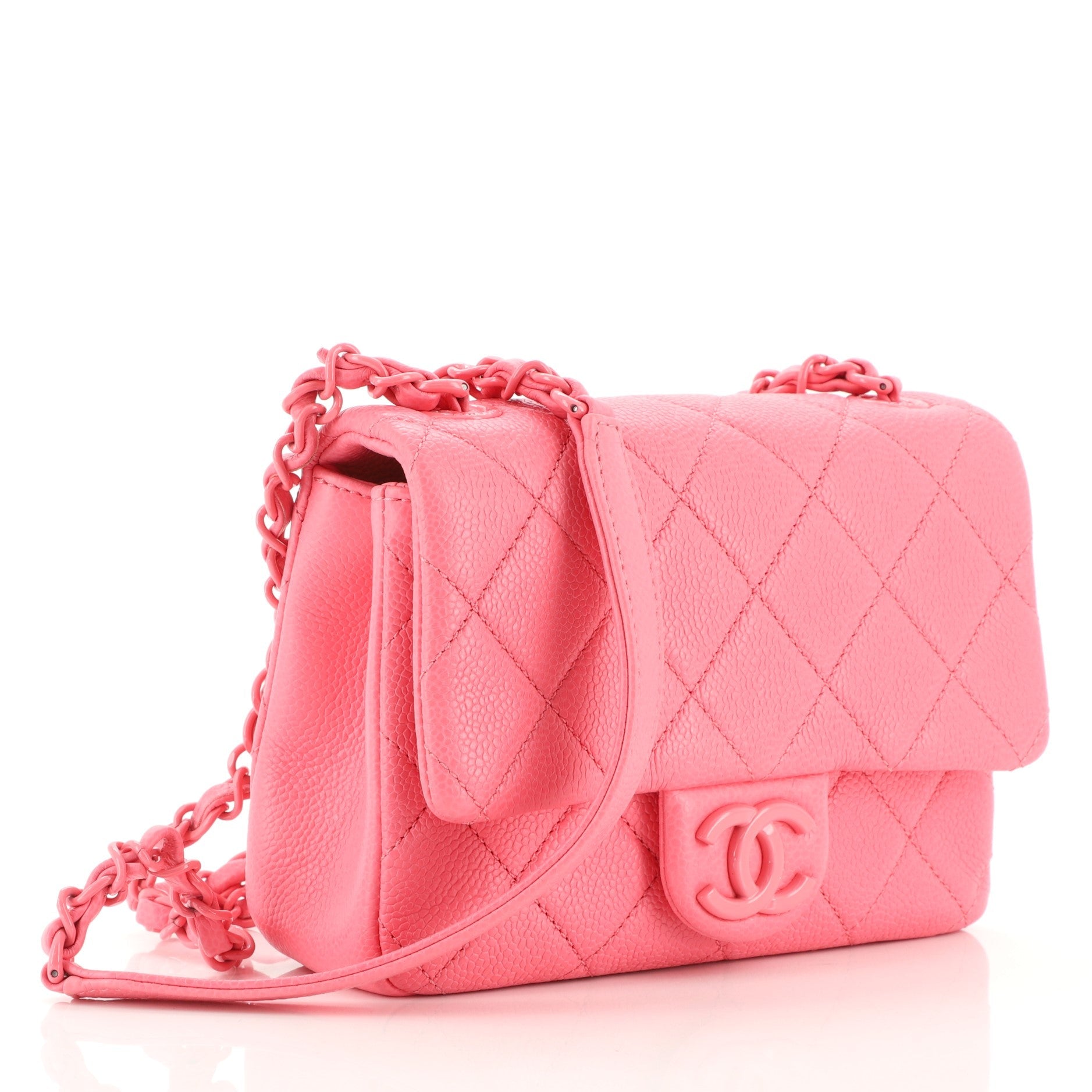 Incognito Square Flap Bag Quilted Caviar Mini