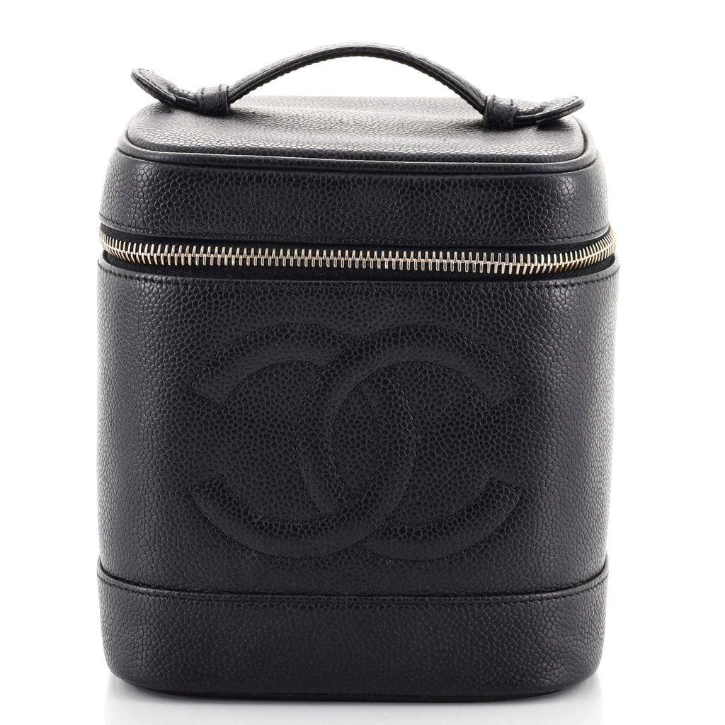Vintage Timeless Cosmetic Case Caviar Tall