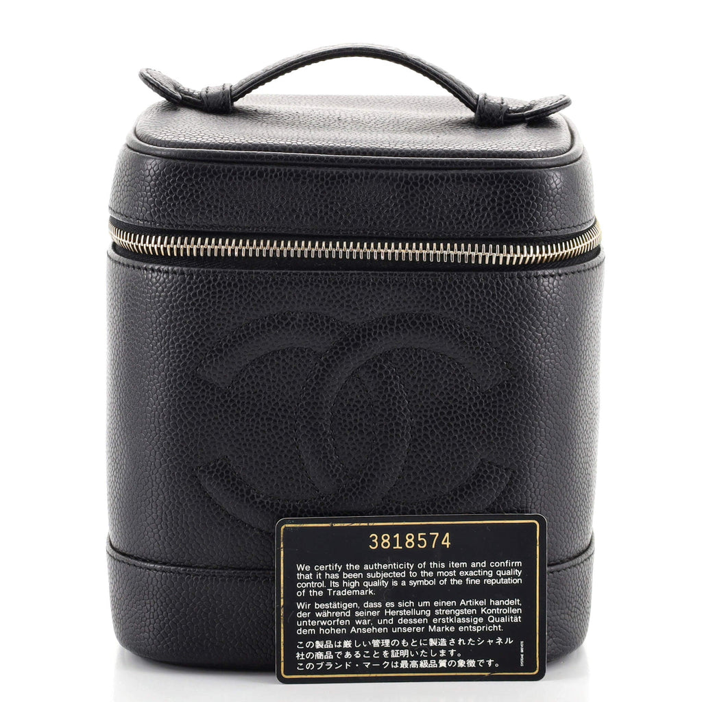 Vintage Timeless Cosmetic Case Caviar Tall