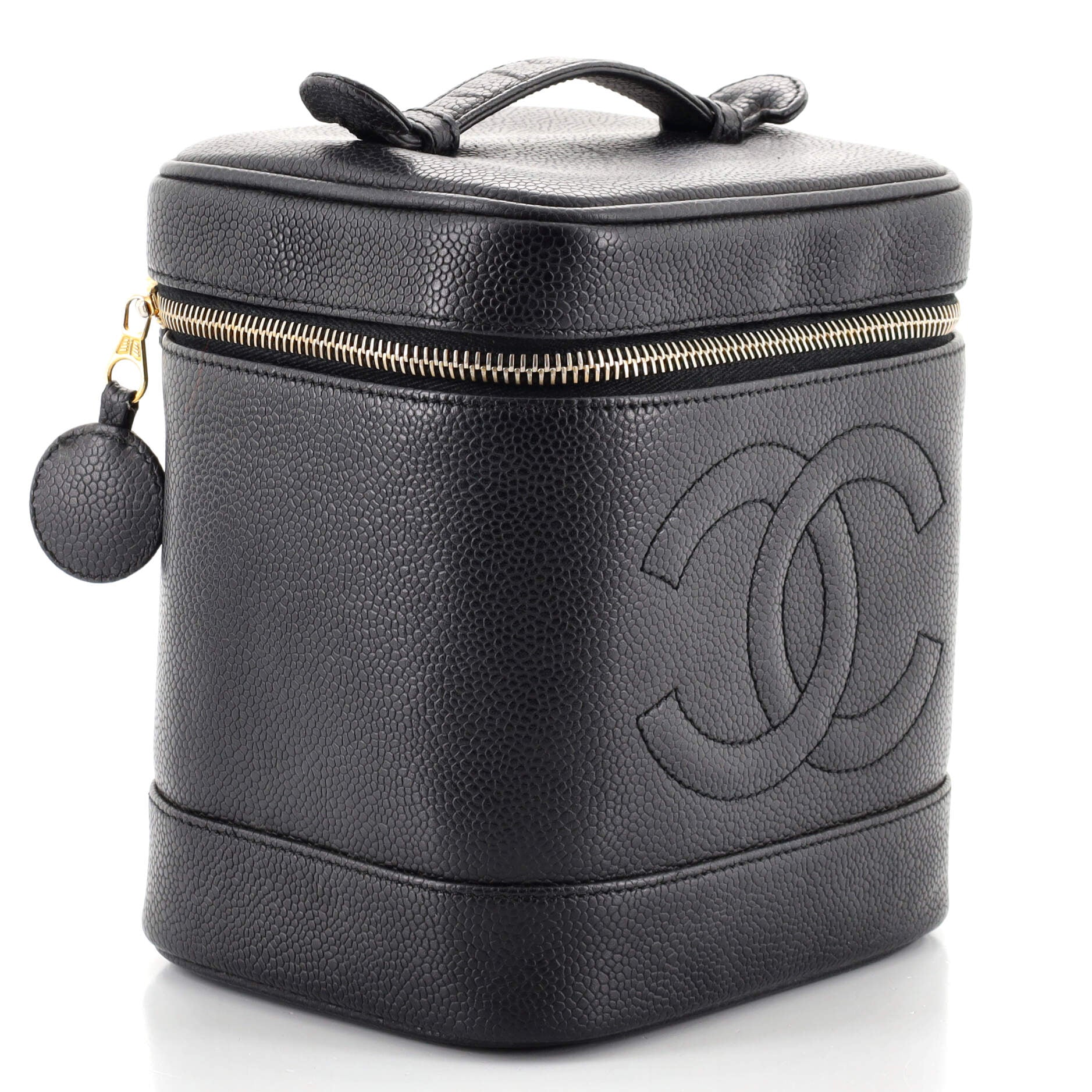 Vintage Timeless Cosmetic Case Caviar Tall
