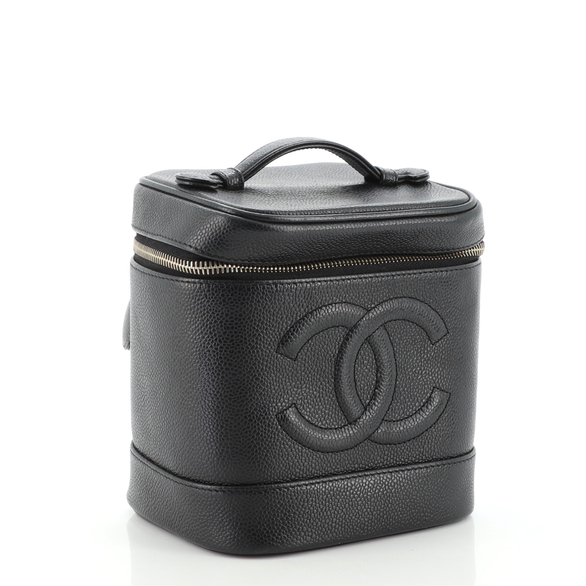 Vintage Timeless Cosmetic Case Caviar Tall
