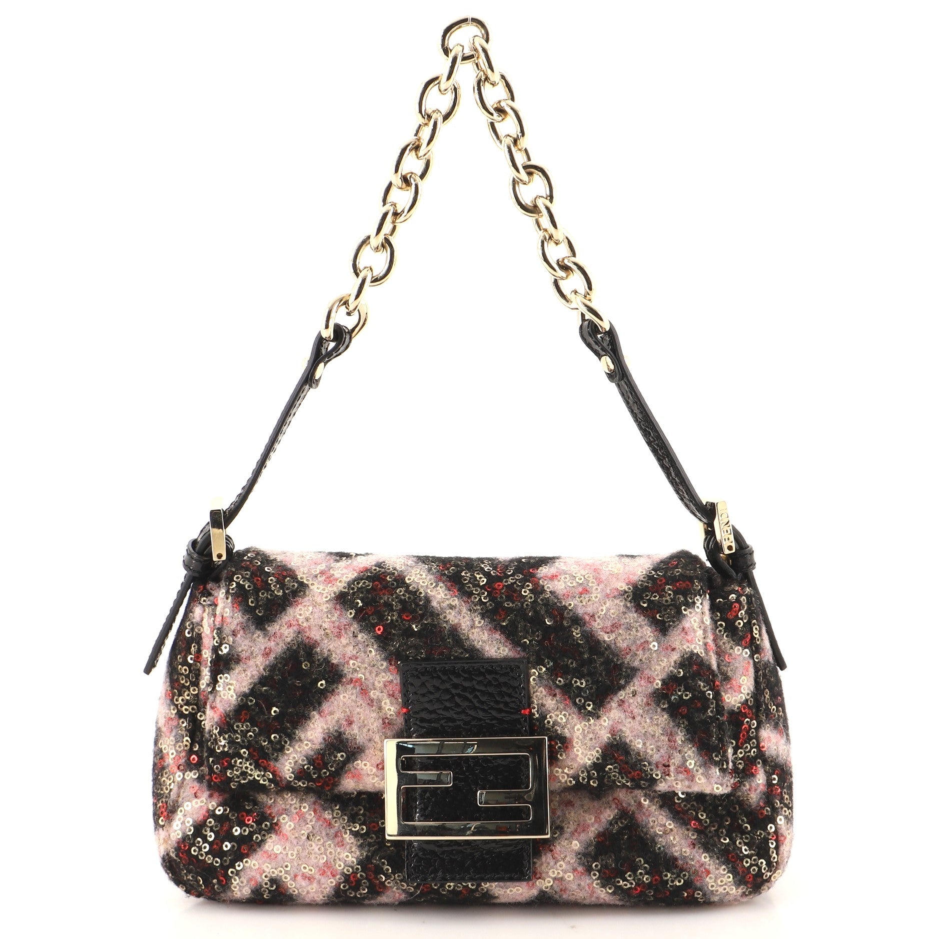 Mama Forever Bag Sequined Zucca Wool Mini