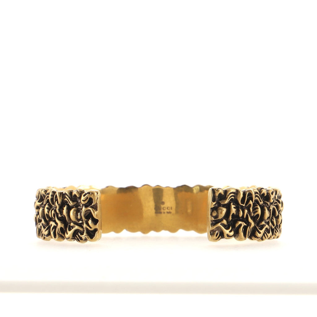 Lion Mane Cuff Bracelet Engraved Metal Medium