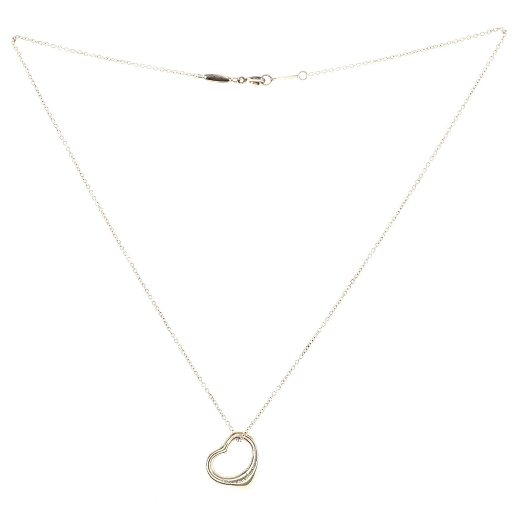 Elsa Peretti Open Heart Pendant Necklace Sterling Silver 16mm