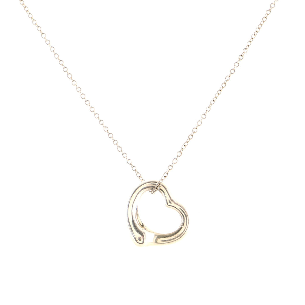 Elsa Peretti Open Heart Pendant Necklace Sterling Silver 16mm