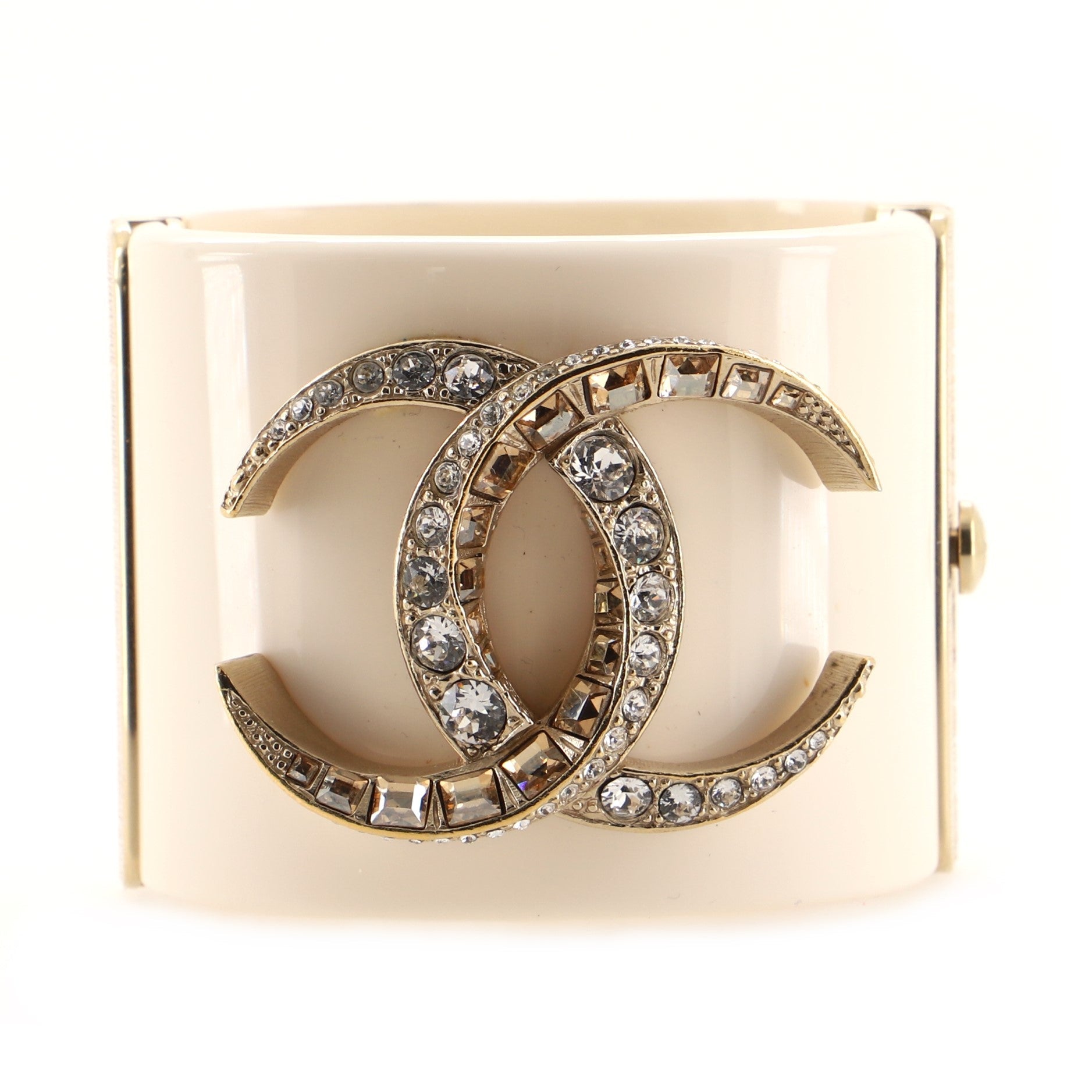 CC Cuff Bracelet Resin with Metal and Crystals