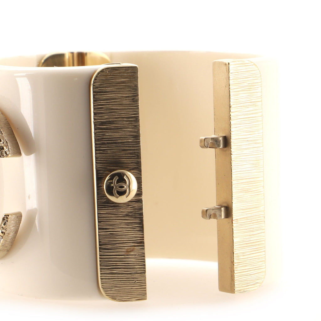 CC Cuff Bracelet Resin with Metal and Crystals